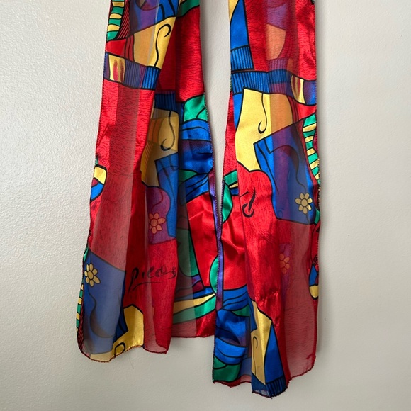 Colorful Abstract Pattern Scarf - Picasso - Picture 3 of 9